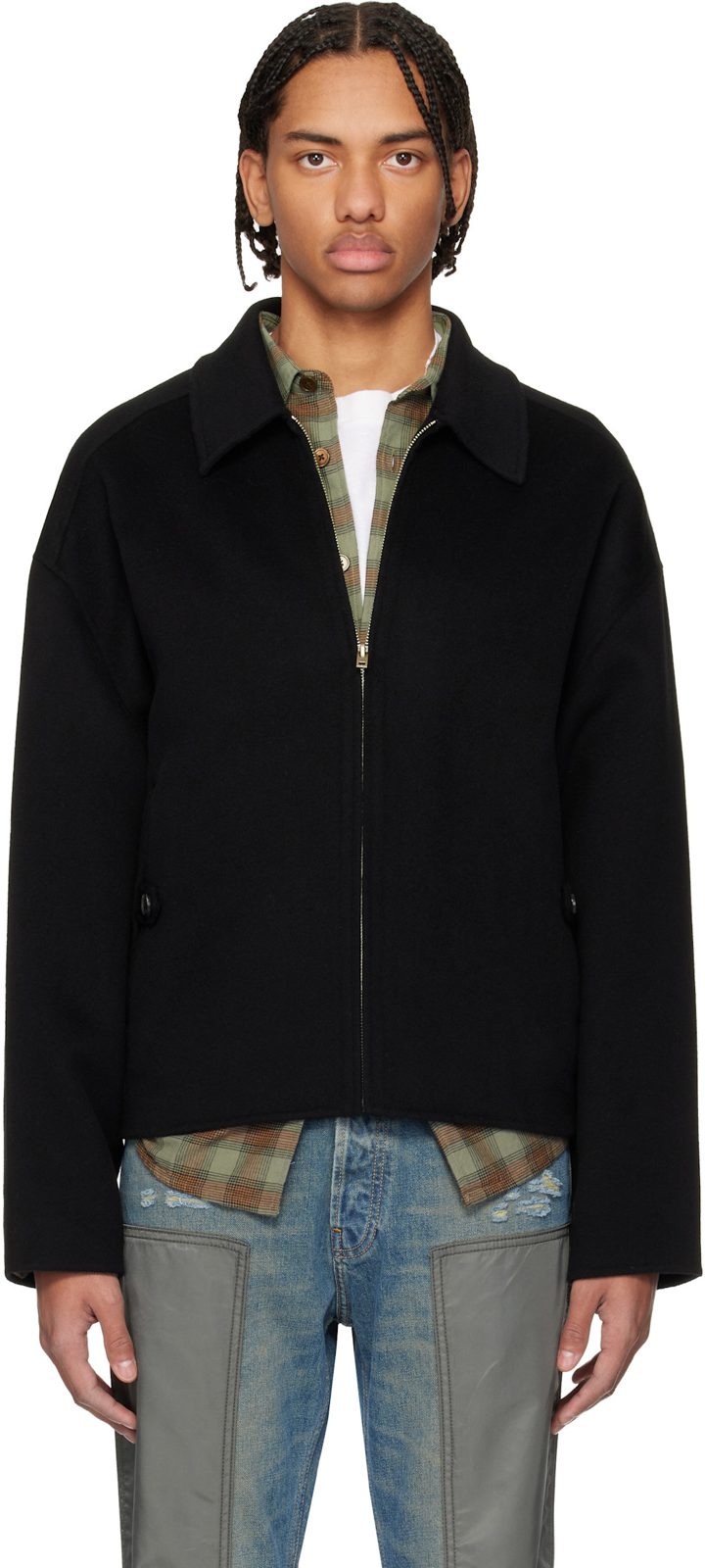 Black Cashmere Jacket 261129M180023