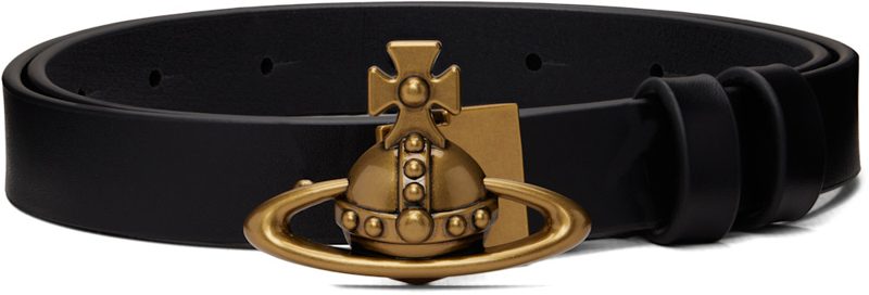 Black Small Orb Buckle Belt 261314M131018