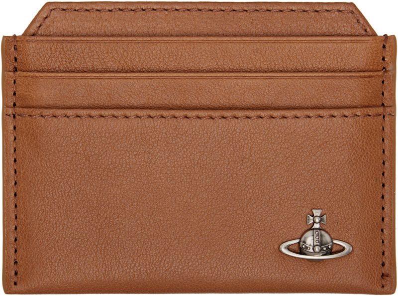 Brown Slim Card Holder 261314M163084