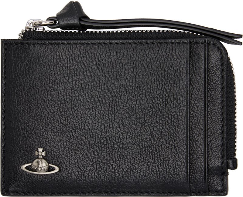 Black Zip Card Holder 261314M163092
