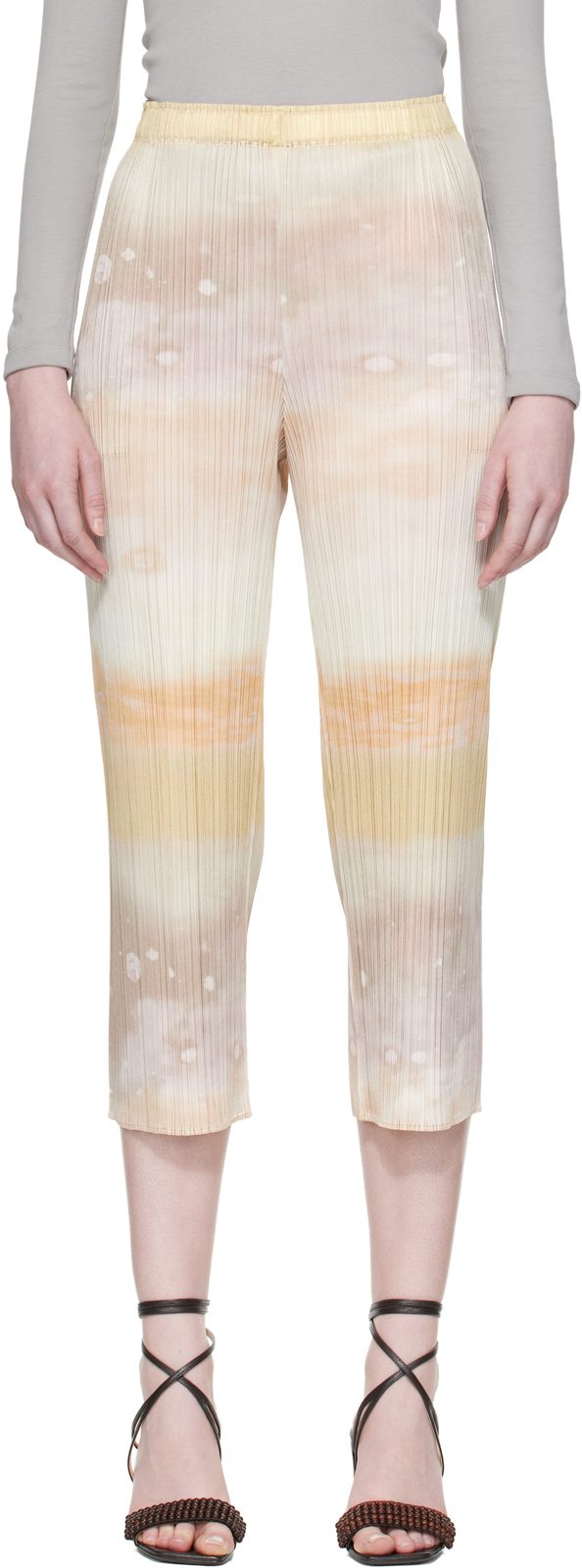 PLEATS PLEASE [이세이 미야케] Beige Sea Bubble Trousers 262941F087010
