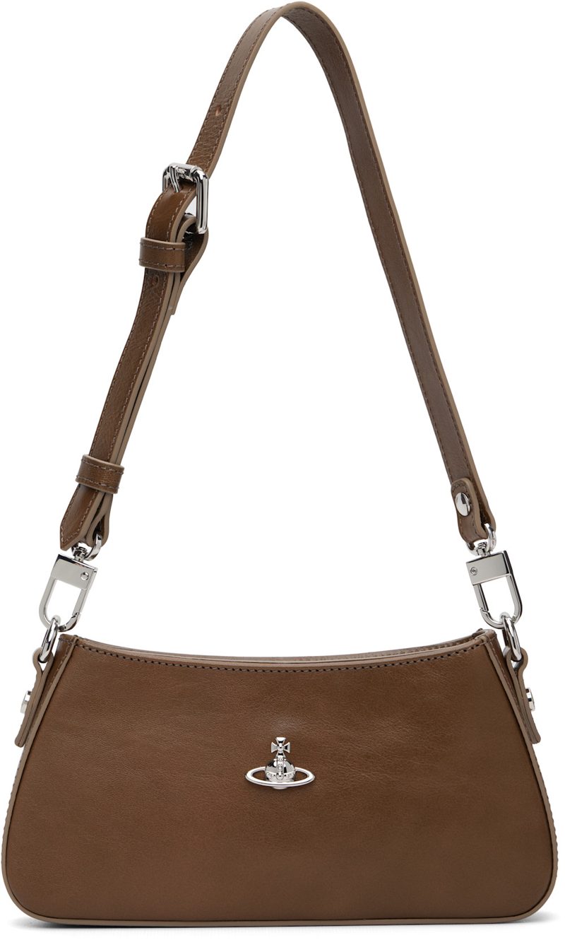Brown Tasha Shoulder Phone Bag 261314F048099