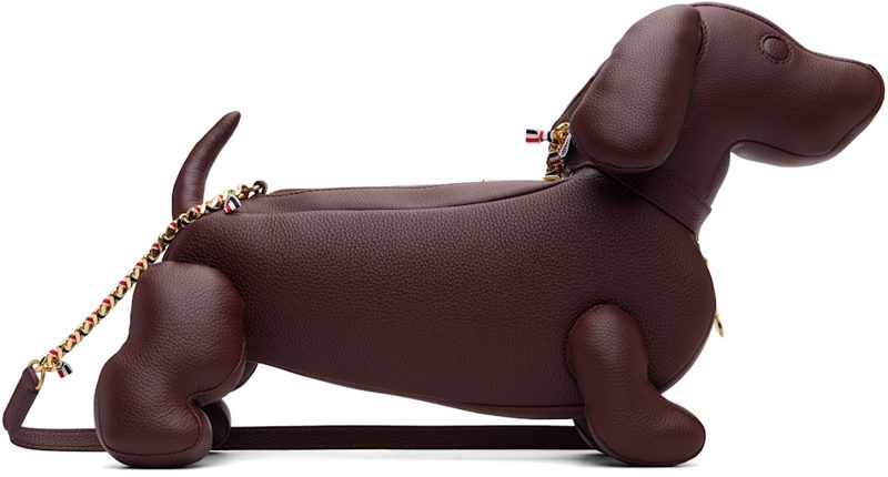 Burgundy Soft Pebble Grain Leather Mini Hector Bag 262381F048003