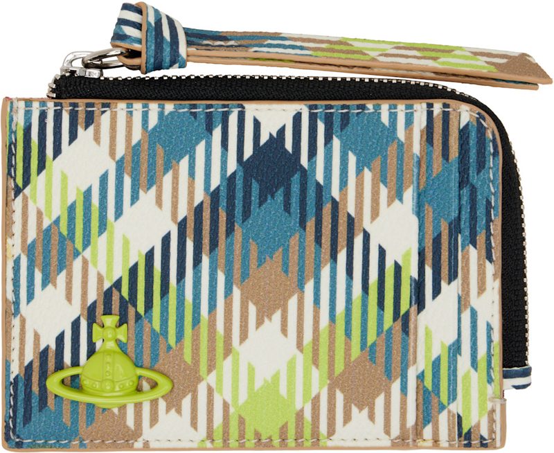 Multicolor Zip Card Holder 261314M163083