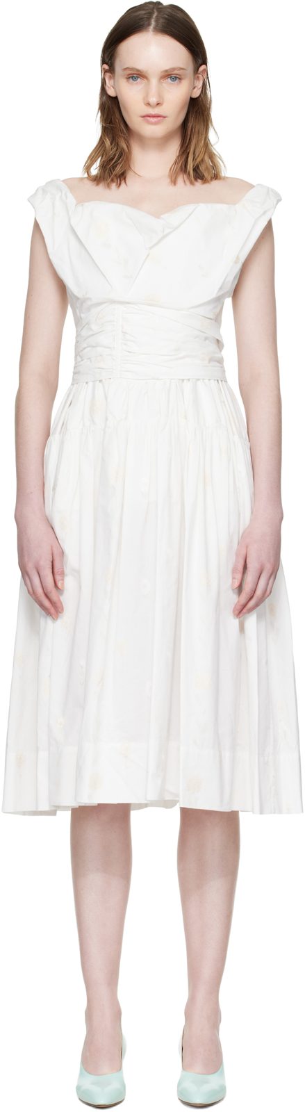 오프화이트 Sunday Corset Midi Dress 261314F054019