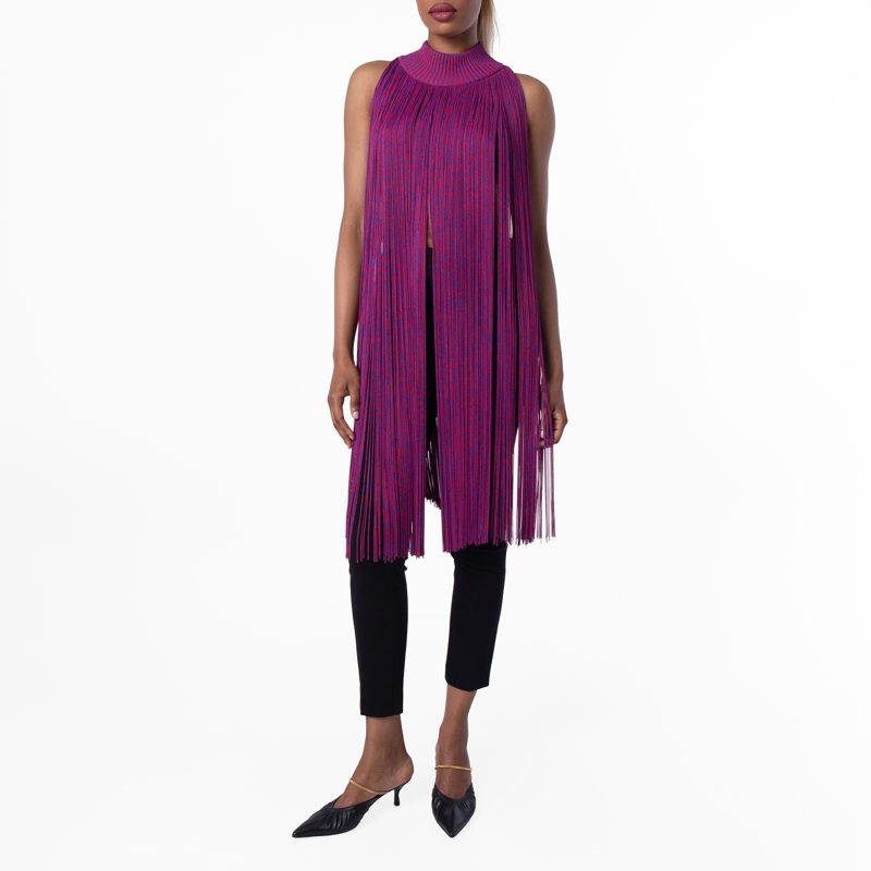 Mouline Fringed Cape_Knight/Pillar