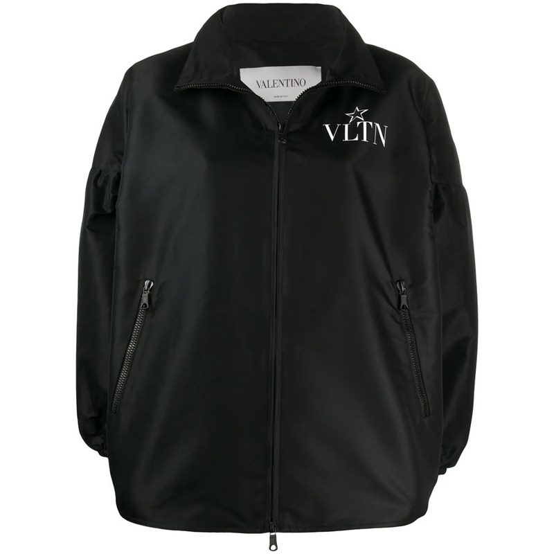 Garavani Garavani Logo Print Bomber Jacket_Black