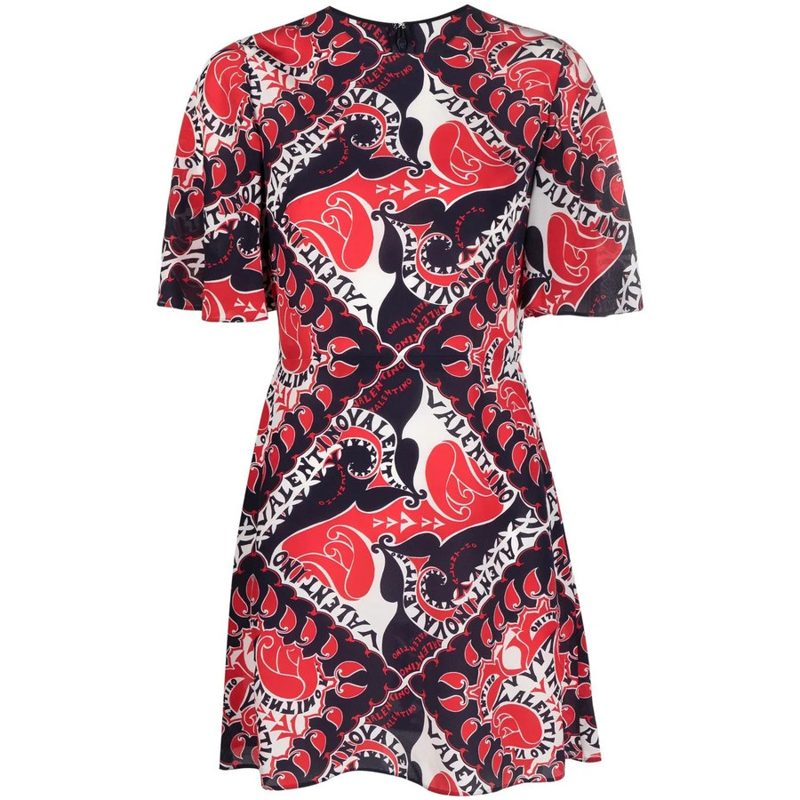Garavani Archive Manifesto A-Line Dress_Red