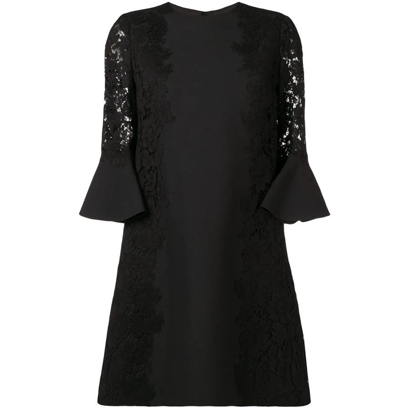Garavani Garavani Lace-Detail Dress_Black