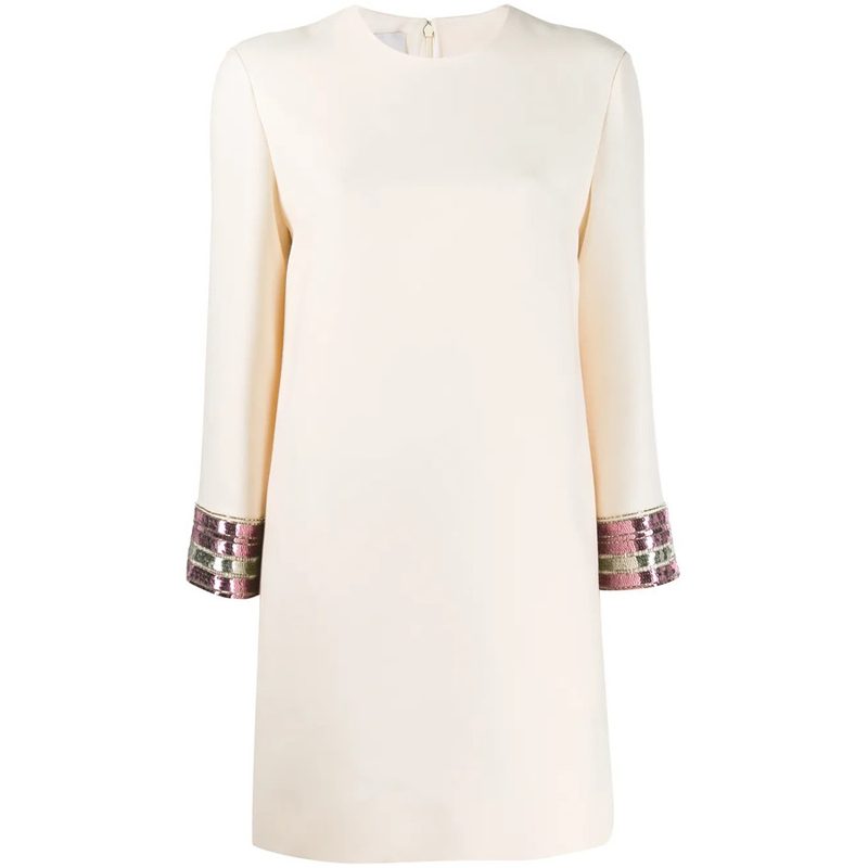 Garavani Sequin Embroidered Mini Dress_Red