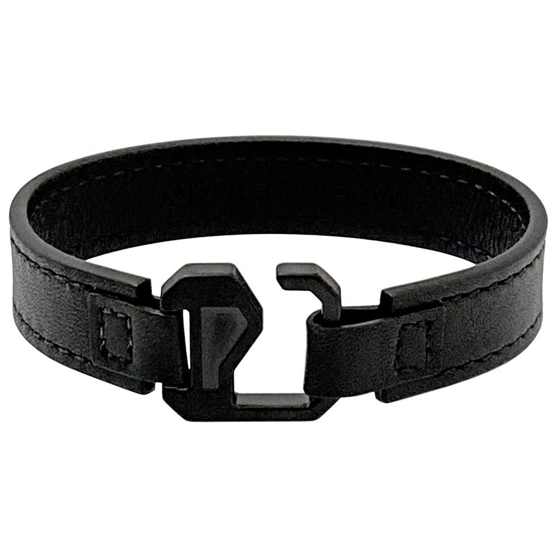 Montblanc Extreme Black Leather Bracelet_Black