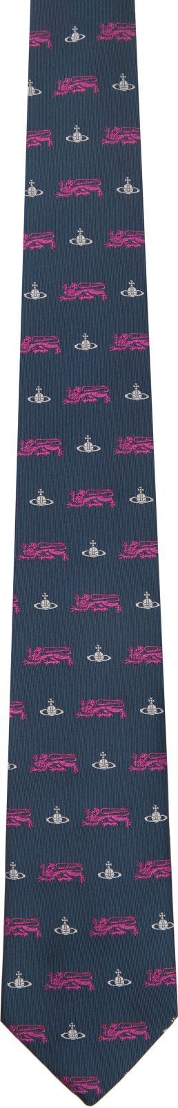 Navy 8.5cm Lion Tie 261314M158001