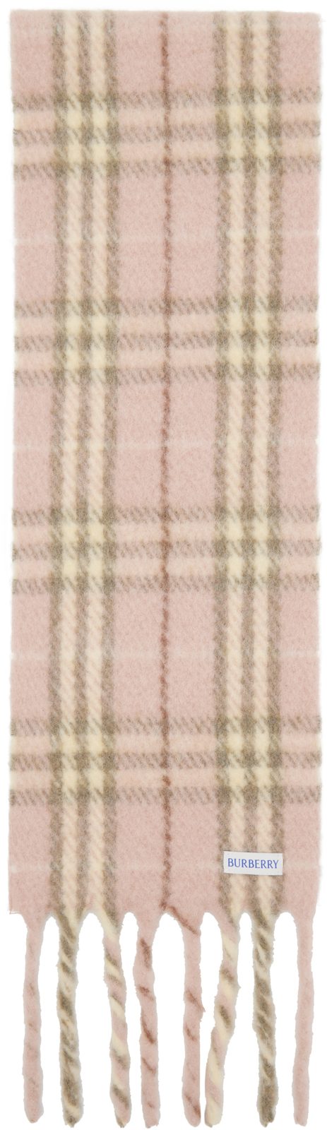 Pink Small Check Scarf 262376F028010