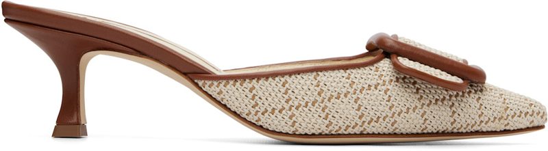 Manolo Blahnik Beige Maysalebi Heels 262140F122021