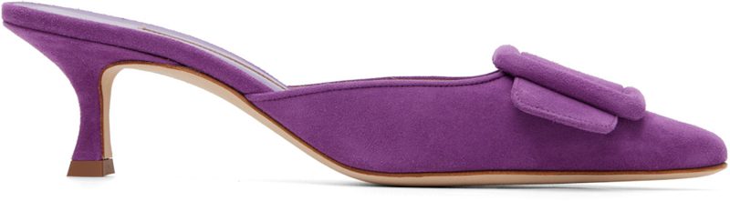 Manolo Blahnik Purple Maysale Heels 262140F122007