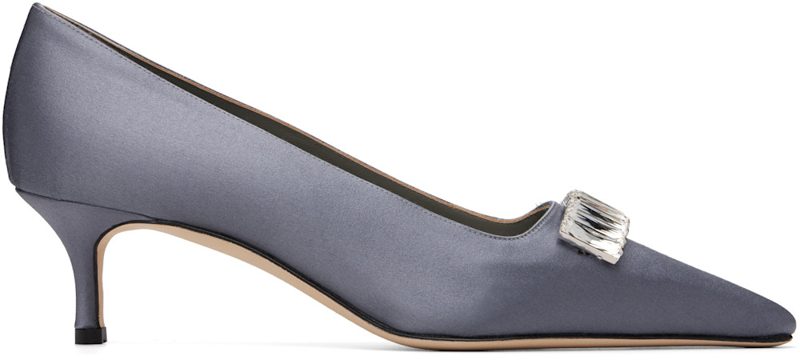 Manolo Blahnik Blue Bottayon Heels 262140F122012
