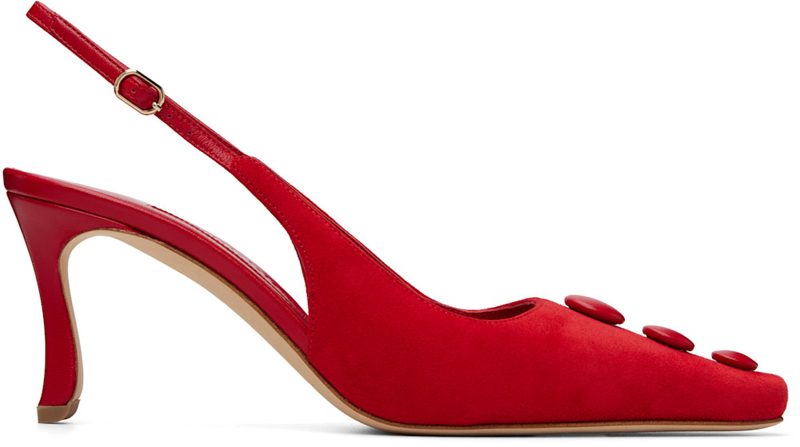 Manolo Blahnik Red Alexapla Heels 262140F122025