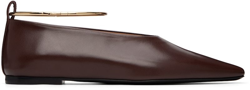 Burgundy Ring Ballerina Flats 262249F118001