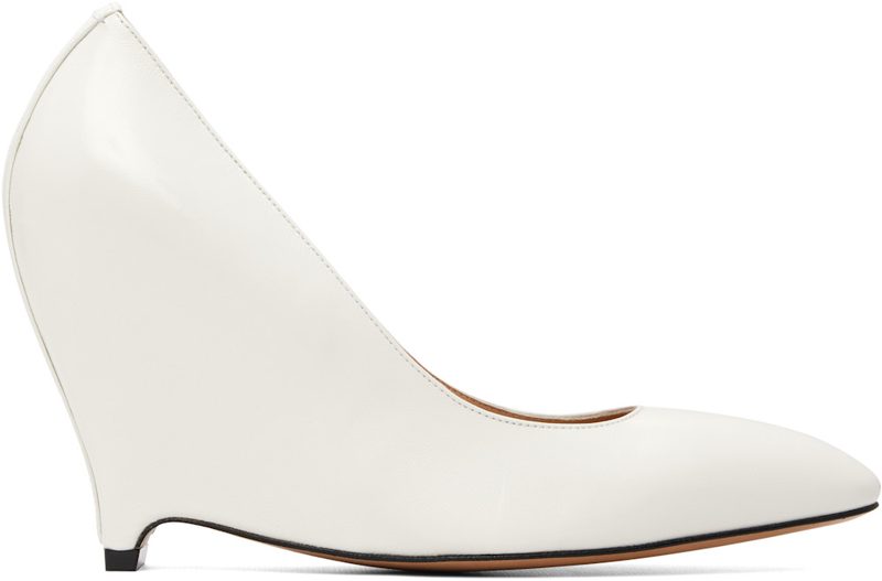 White Heel-less Pump Heels 261168F122022