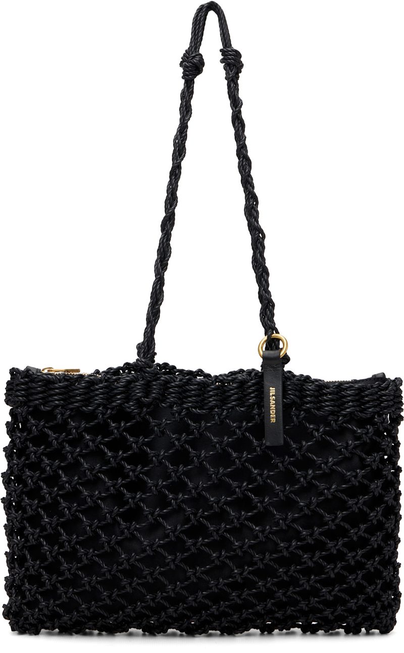Black Tangle Net Tote 262249F049004