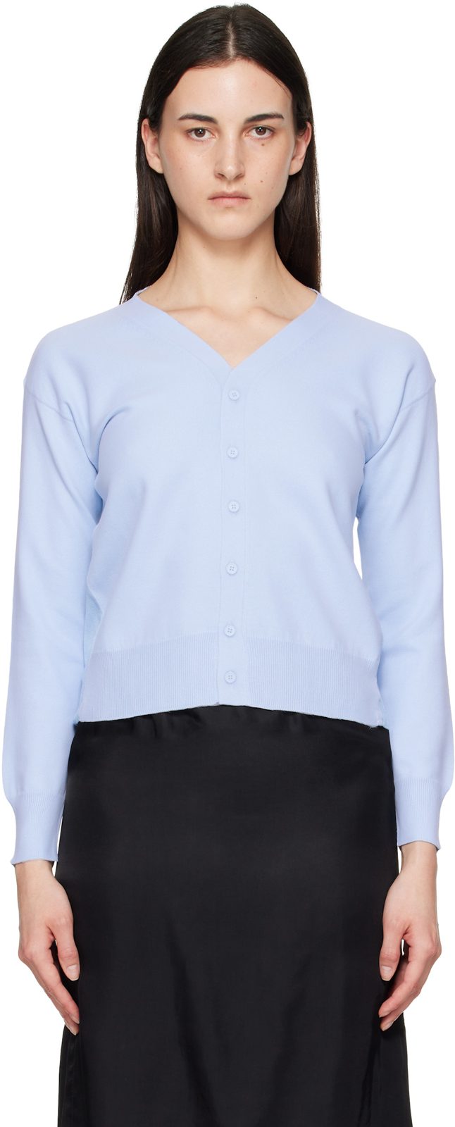 Blue Chiffon OV[ERL]AY Cardigan 261188F095005