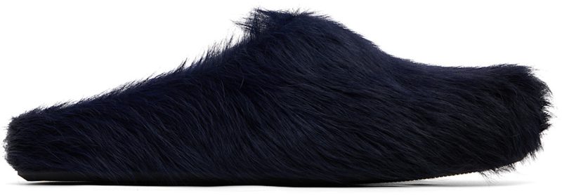 Marni Navy Fussbett Sabot Slip-on Loafers 262379M231001