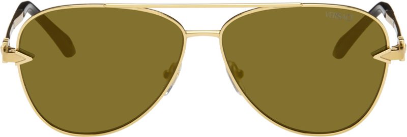 Gold Avanti Pilot Sunglasses 262404M134046