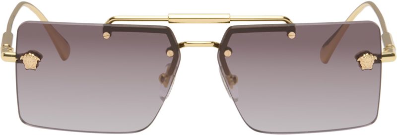 Gold Medusa Sunglasses 262404M134041