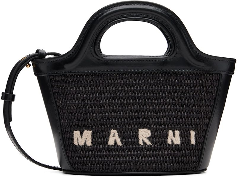 Marni Black Tropicalia Micro Tote 262379F049001