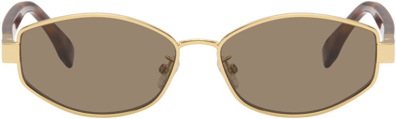 Gold Baguette Sunglasses 262693F005006