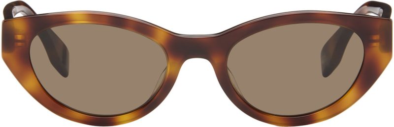 Brown Lettering Sunglasses 262693F005034