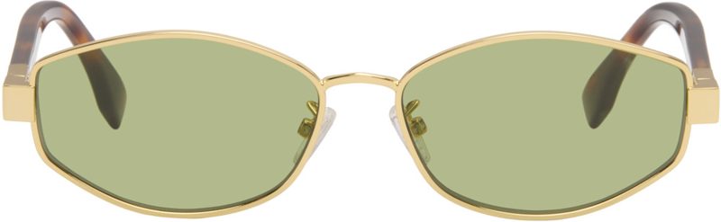 Gold Baguette Sunglasses 262693F005007