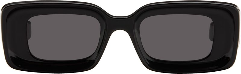 Black Rectangular Sunglasses 262677F005045
