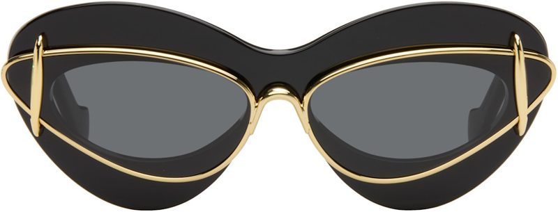 Black Double Frame Sunglasses 262677F005038