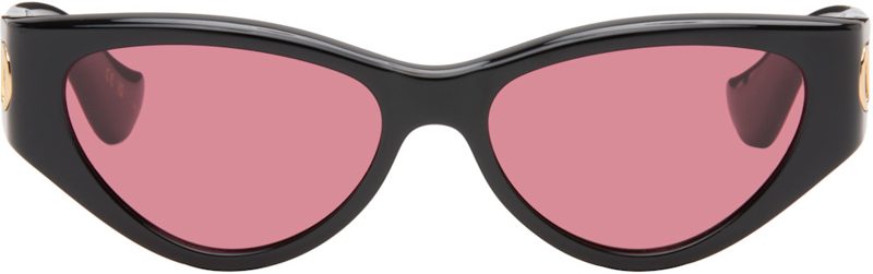 Black Cat-Eye Acetate Sunglasses 262476F005013