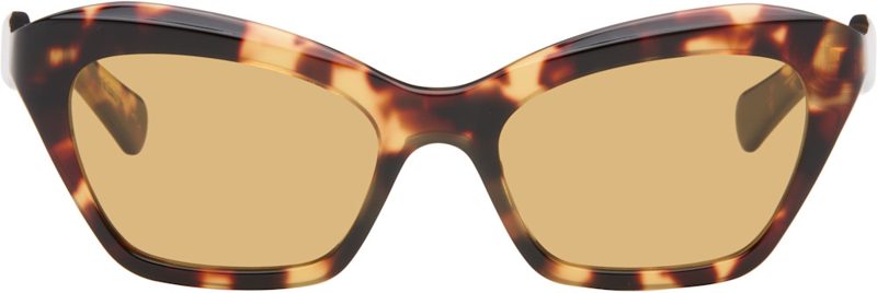 Brown Cat-Eye Acetate Sunglasses 262476F005011