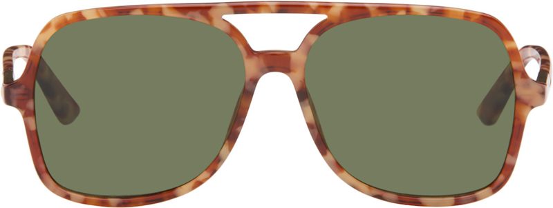 Chloe Brown Aviator Sunglasses 262338F005001