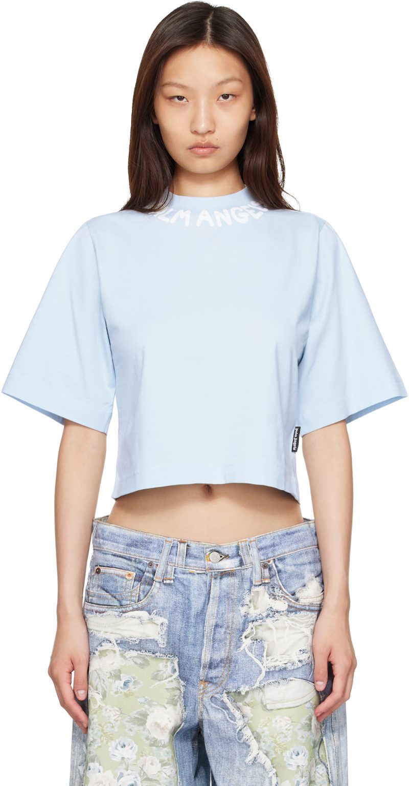 Blue Neck Logo Boxy T-shirt 261695F110012