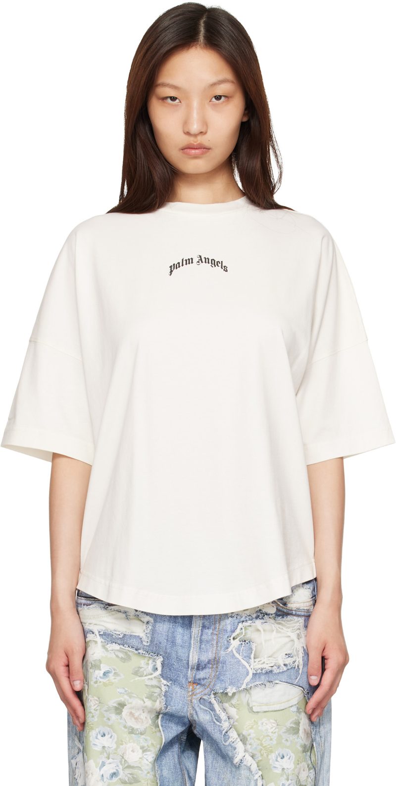 ์คํํ์ดํธ Curved Logo Over T-shirt 261695F110009