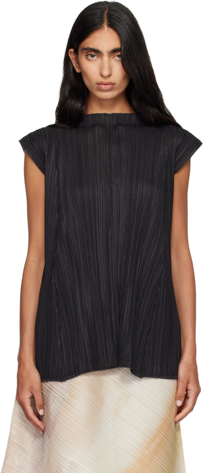 Pleats PLEASE [이세이 미야케] Black Mellow Top 262941F111010