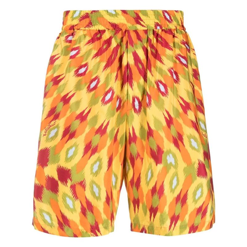 Garavani Garavani Abstract-Print Track Shorts_Yellow