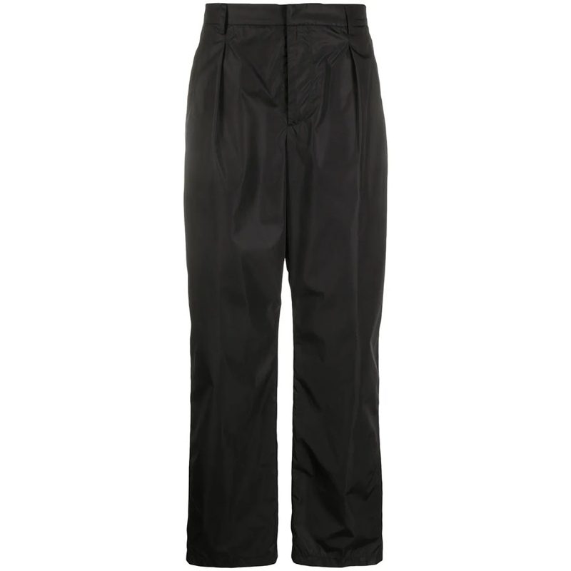 Garavani Garavani Straight-Leg Nylon Trousers_Black