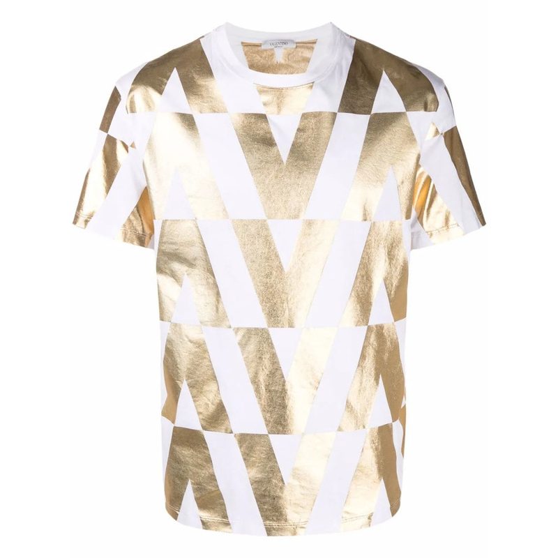Garavani Garavani Logo Print Cotton T-Shirt_White