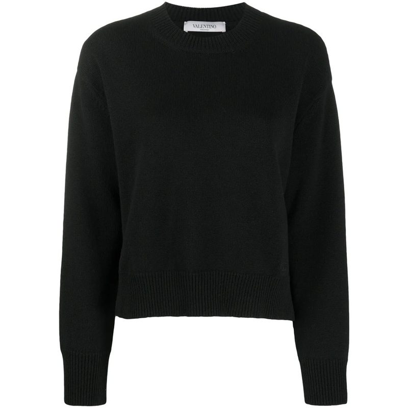 Garavani Garavani Crew-Neck Cashmere Jumper_Black