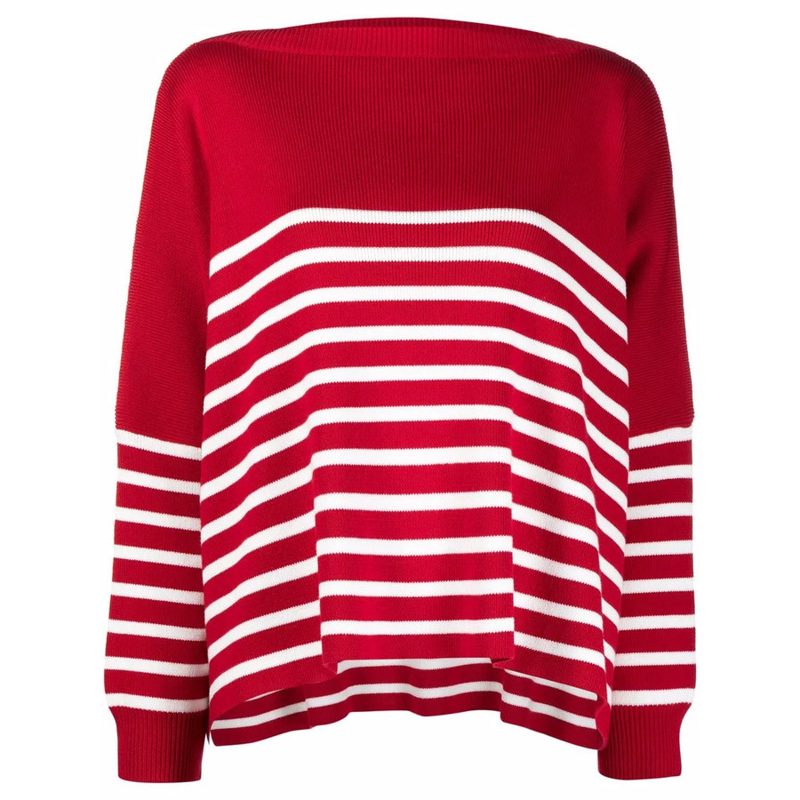 Garavani Garavani Horizontal-Stripe Jumper_Red
