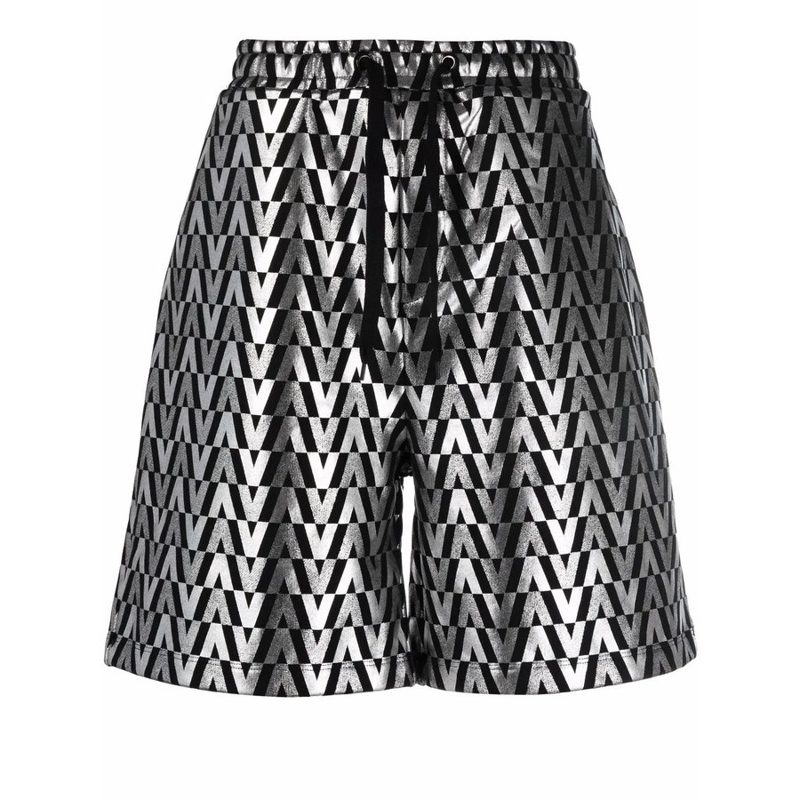 Garavani High-Shine Monogram Shorts_Black