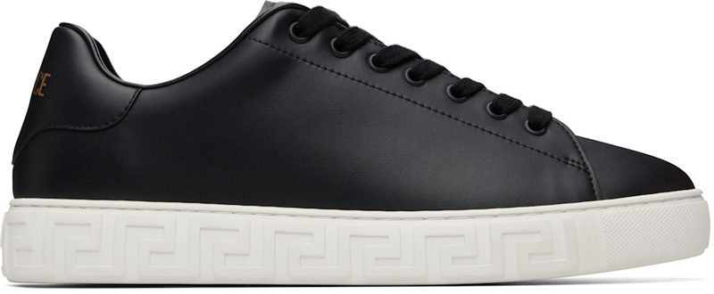 Black Greca Nylon Sneakers 262404M237001