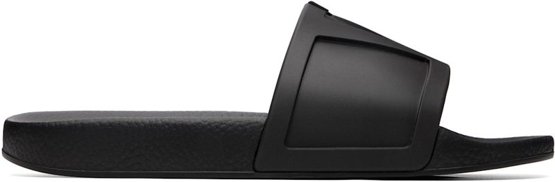 Garavani Black Coolside Rubber Slide Sandals 262807M234002