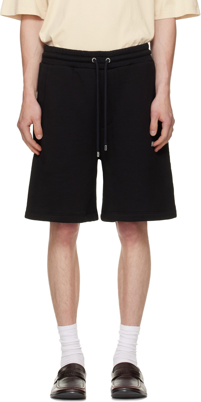 Black Relaxed Pull On Sweat Shorts 262886M193008
