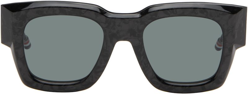 Black Rectangular Sunglasses 262381M134014